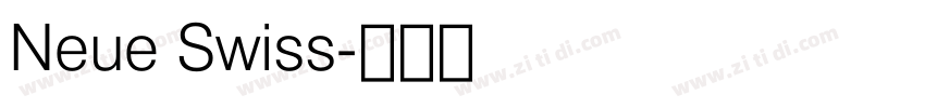 Neue Swiss字体转换